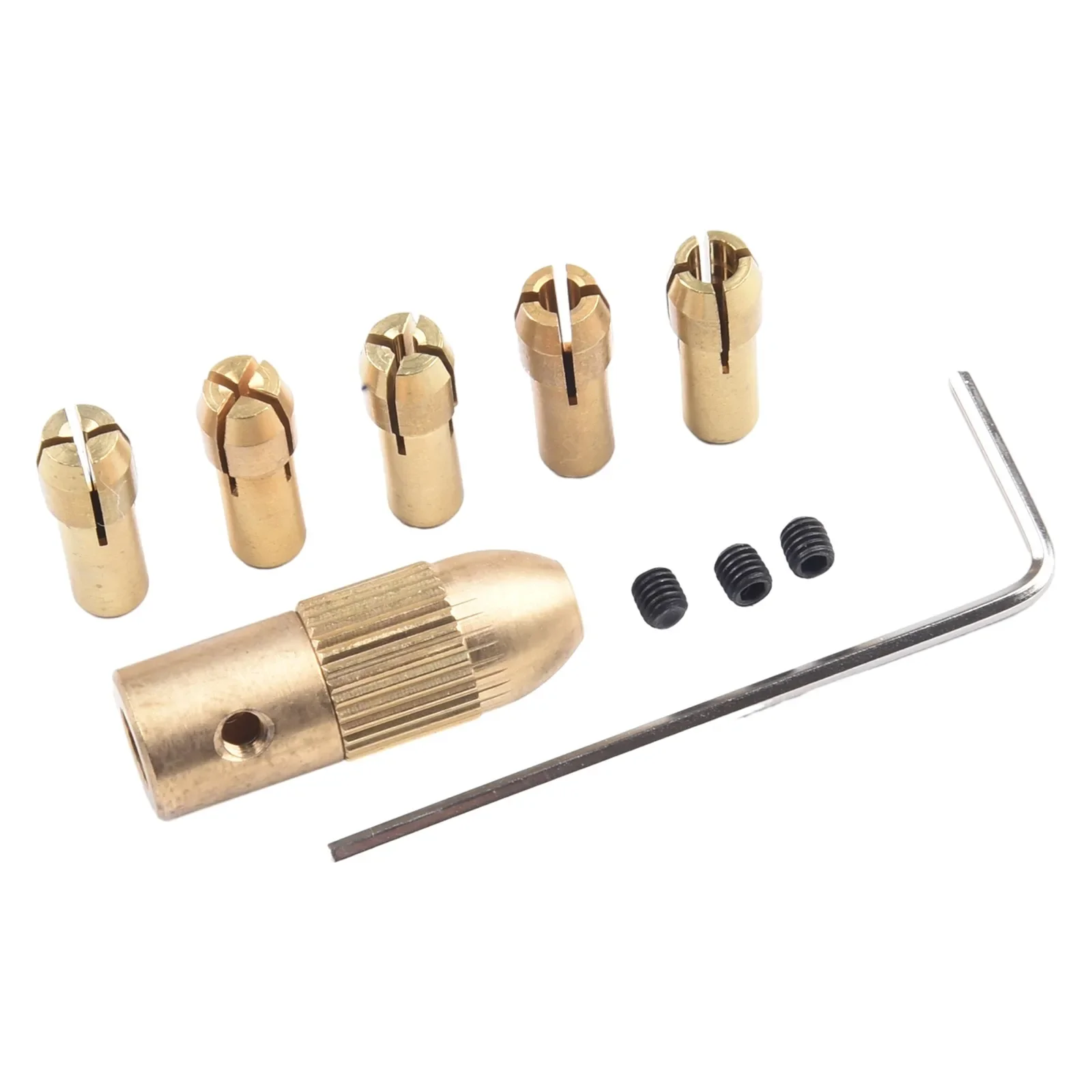 Taladro eléctrico en miniatura de 0,5-3,0mm, juego de mandril de taladro de latón autoajustable para carpintería, tablero ABS, herramientas eléctricas de cartón