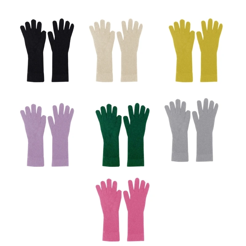367C Stretchy Acrylic Gloves Windproof Thermally Lining Quick Drying Fabric Outdoor Sports Hiking Snow Activity