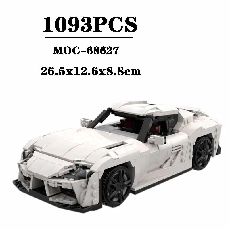 

Building Block MOC-195453 Supercar Car Racing Car (A90) Construction Model Ornament 1093PCS Children Birthday Gift Christmas Toy