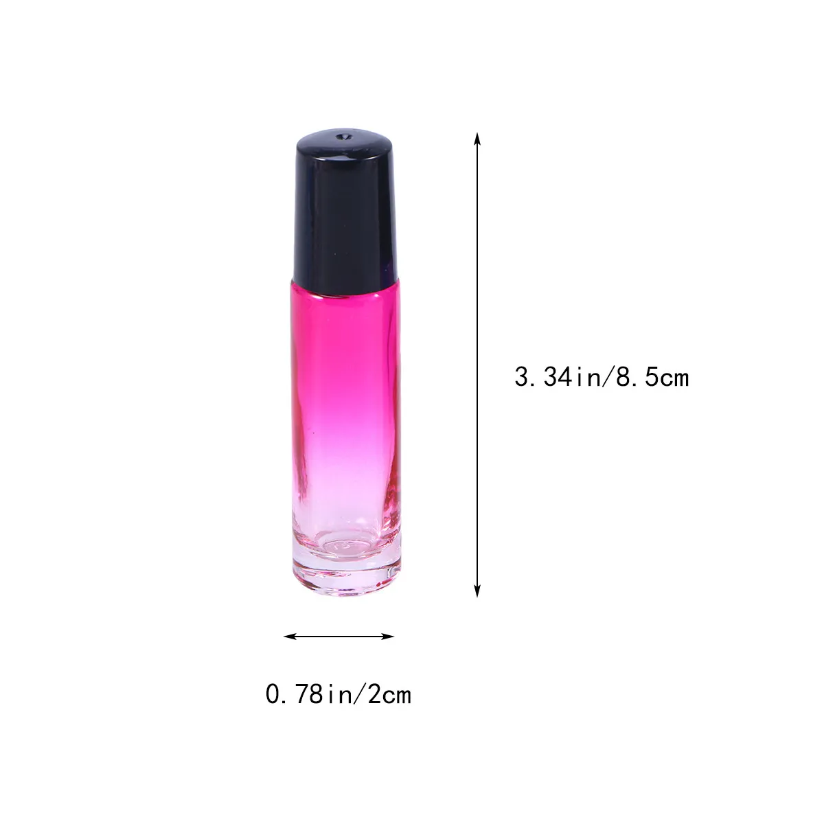15Pcs Gradient Color Essential Oil Roller Bottles 10Ml Leakproof Glass Roll on Bottles for Travel Aromatherapy Perfume Use view 5
