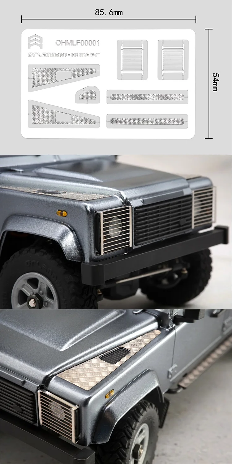 Orlandoo Hunter Car Model Oh32A03 Exterior Decorative Piece Pedal Patch Sticker 1/32 1/35