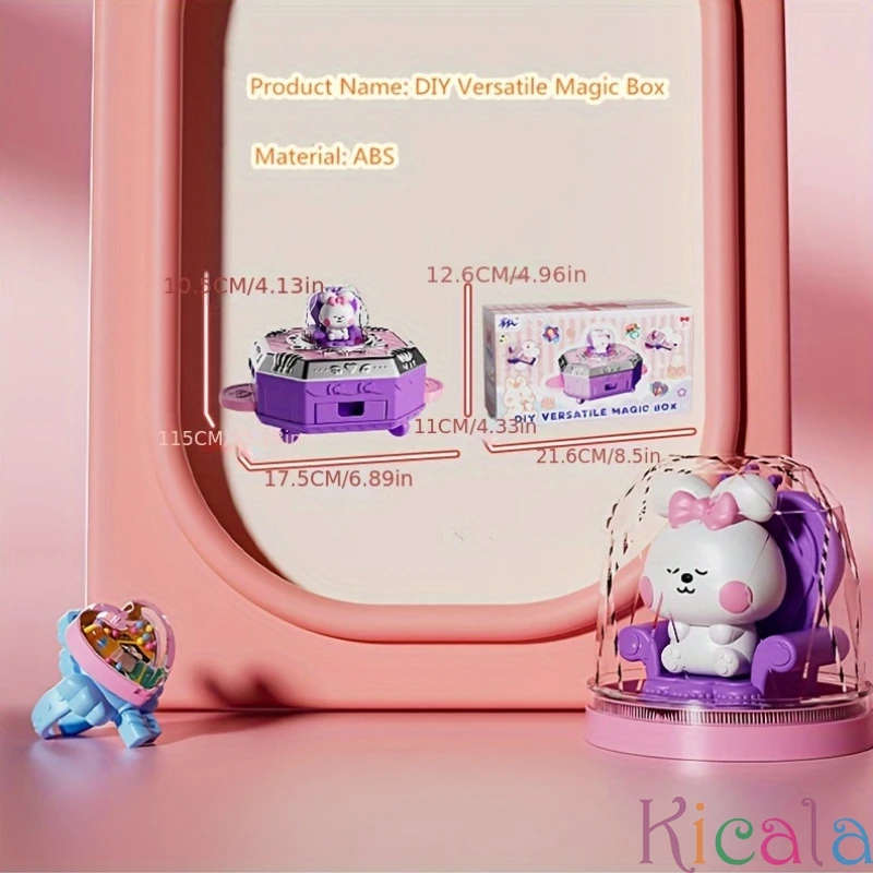 77 pçs conjunto 3d magia diy adesivo máquina criativa das crianças artesanal caixa de presente conjunto brinquedos para meninas crianças artesanato kit