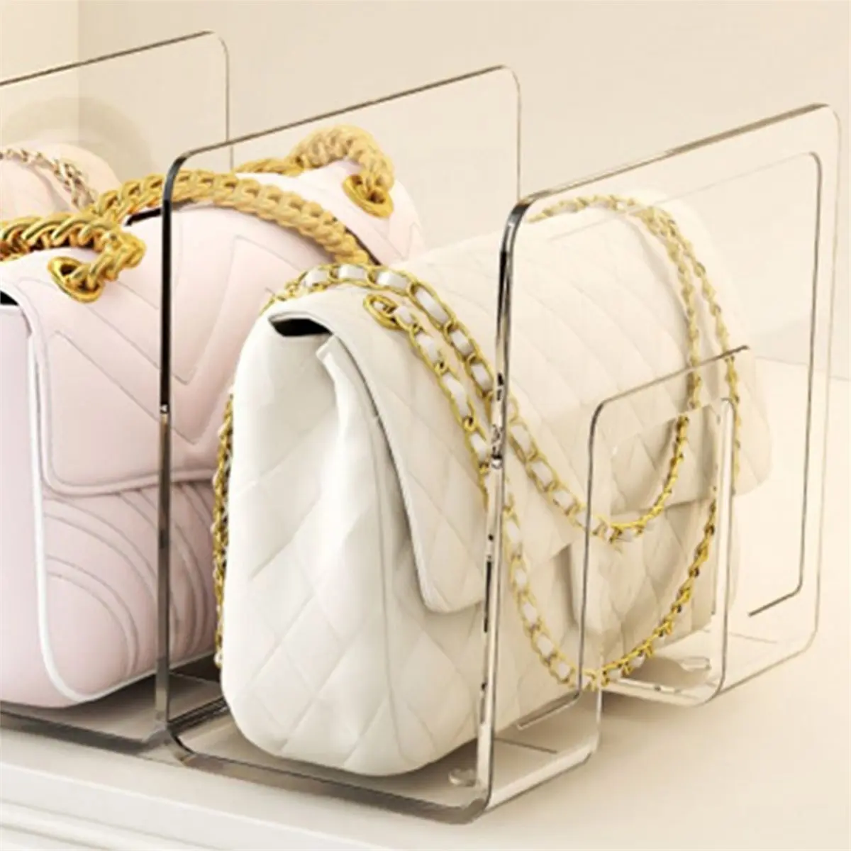 2026 New Thickened Bag Storage Wardrobe Partition Rack, Bag Storage Rack, Acrylic Wardrobe Organization, Handbag Storage Rack