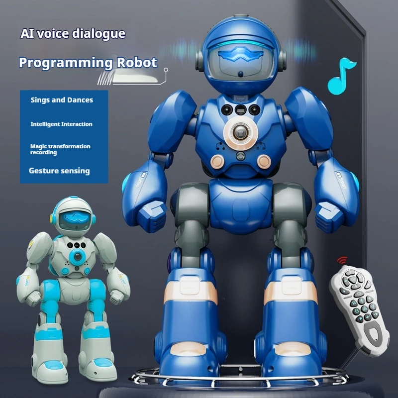 Rc Programmable Robot Ai Voice Interactive Gesture Sensing Singing Dancing Remote Control Educational Toy Gift 2026 New Model