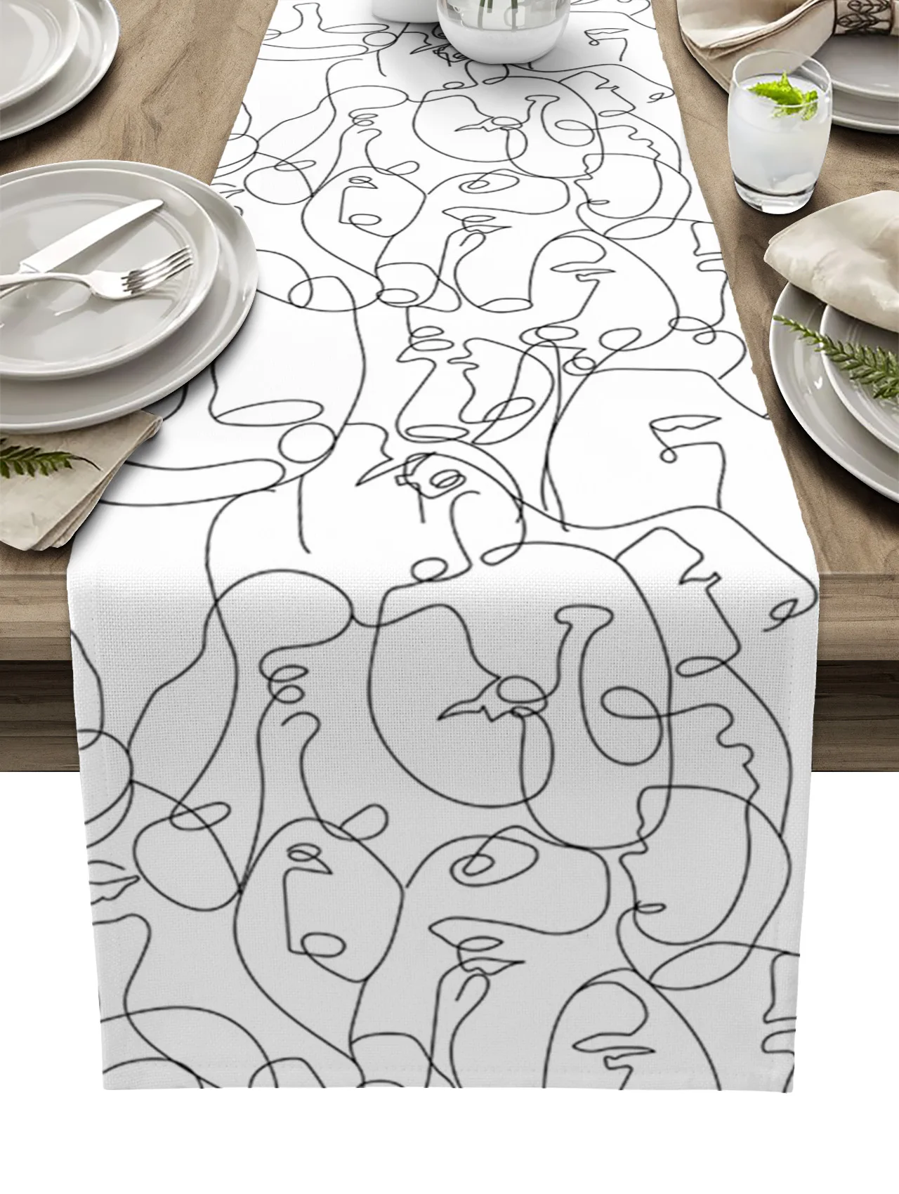 

Abstract Character Line Table Runner Decoration Home Decor Dinner Table Decoration Table Decor