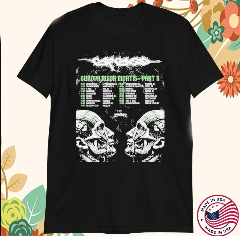 تي شيرت Carcass Europe Rigor Mortis Part 2 Tour 2025، S-5XL