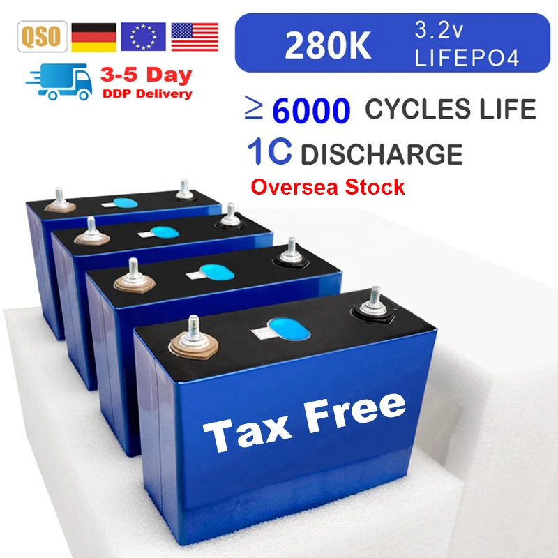 

Qishou Poland Eu Stock 3.2V Lipofe4 Lithium Cells 200AH 230AH 320Ah 280Ah Lifepo4 Battery For 48V Home PV Solar Energy System