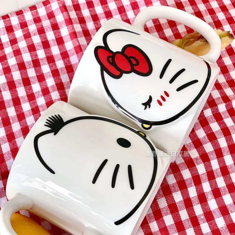 

Sanrios Hellokittys милый домашний офис аниме Kawaii Большой внешний вид свадебный подарок мультфильм керамическая чашка для воды Подарок на годовщину