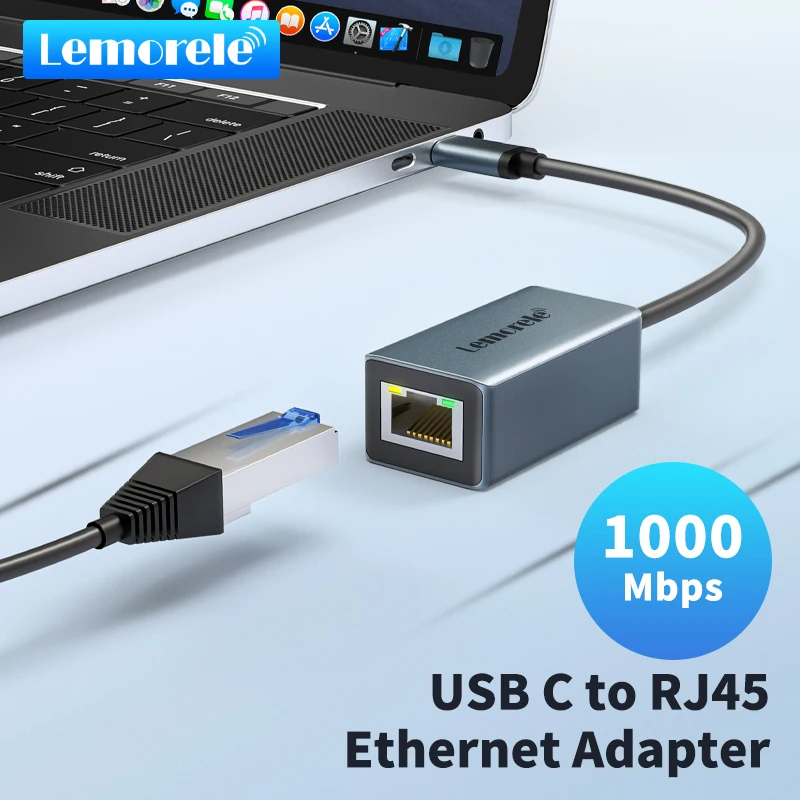 

Lemorele TC48 USB Ethernet Adapter USB3.0 1000Mbps USB RJ45 Network Card for Laptop Xiaomi Mi Box S Nintendo Switch USB Lan