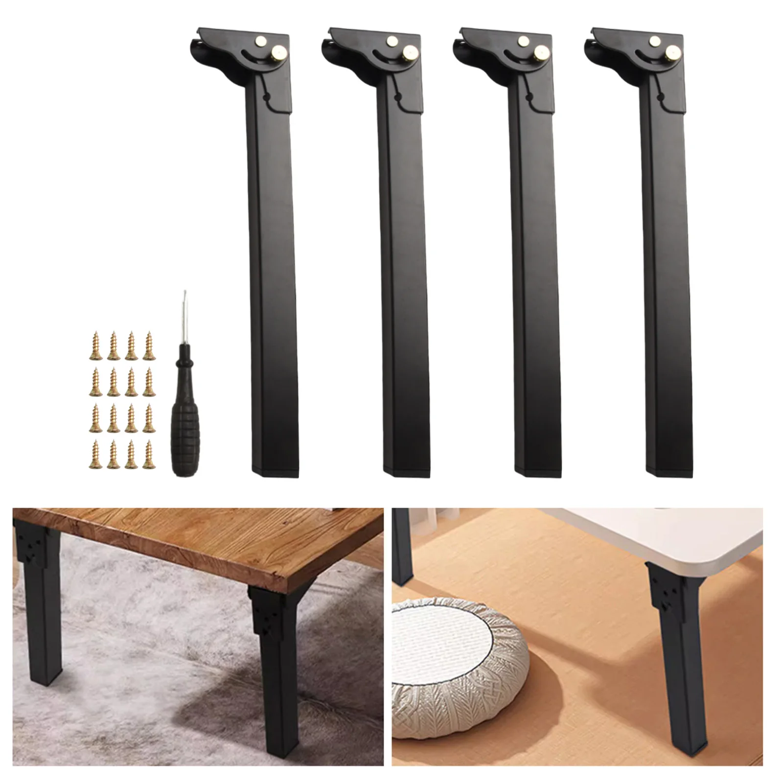 Collapsible Table Legs Folding Table Legs 90° Folding DIY Projects Economical Portable Stable Support Versatile
