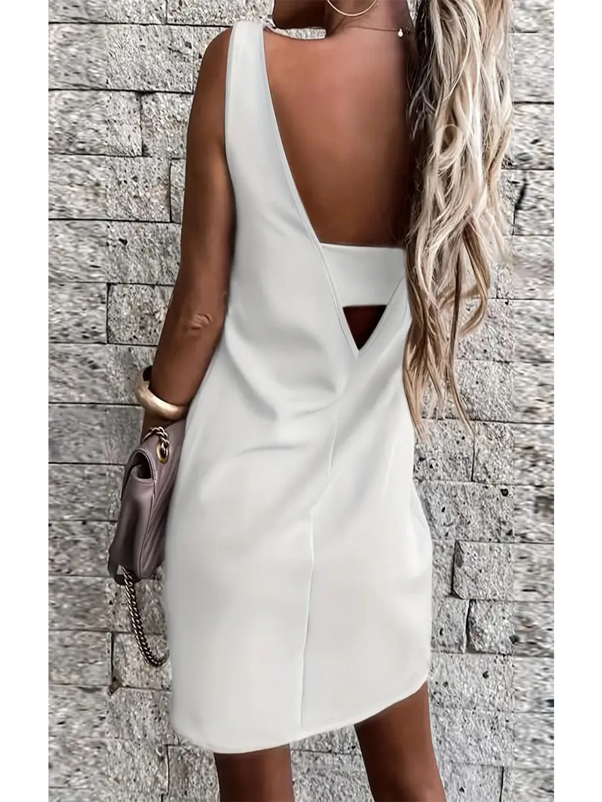 Vestido playero Maxi holgado con cuello redondo para mujer, traje informal Sexy y fluido para vacaciones, vestido veraniego bohemio 2025, verano