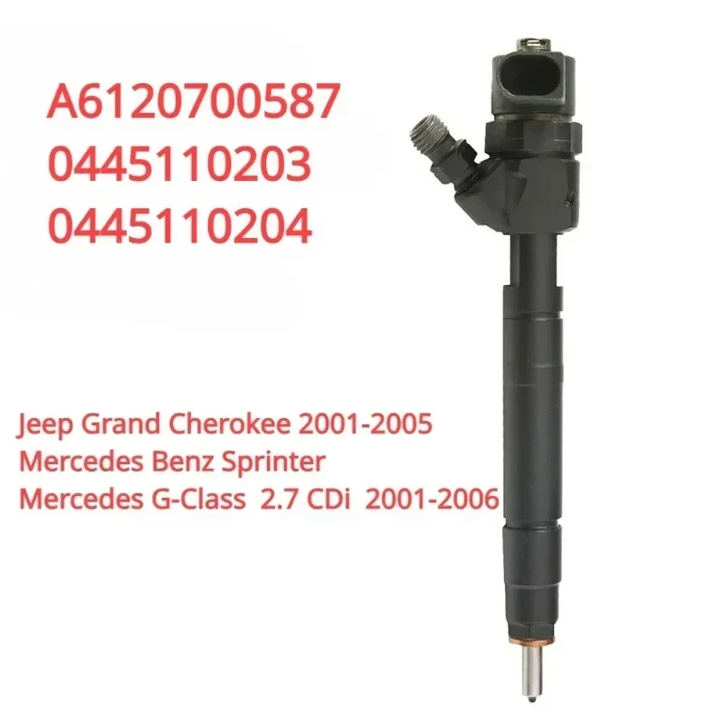 Loki JA6120700587 New Diesel Fuel Injector For Mercedes Benz Jeep Grand Cherokee 2.7 CRD 0445110203 0445110204