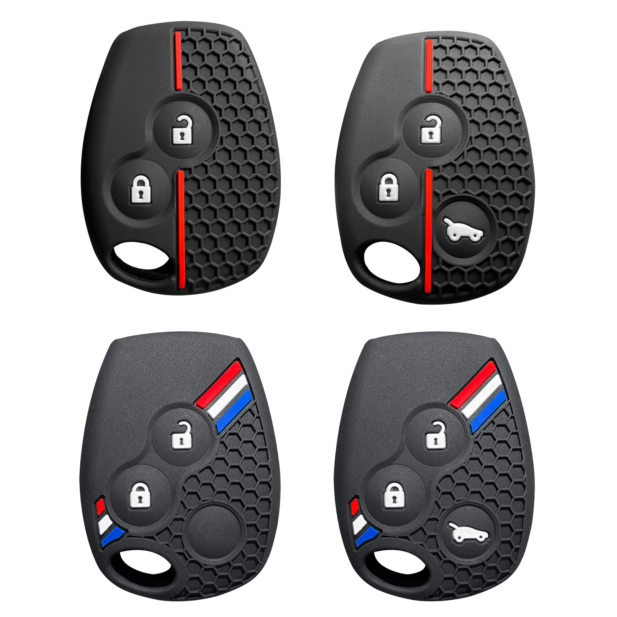 Funda de silicona para llave, funda para llave para Renault Clio 3 Logan 2 Dacia Duster sandero stepway Lada Largus para Nissan Almera terrano