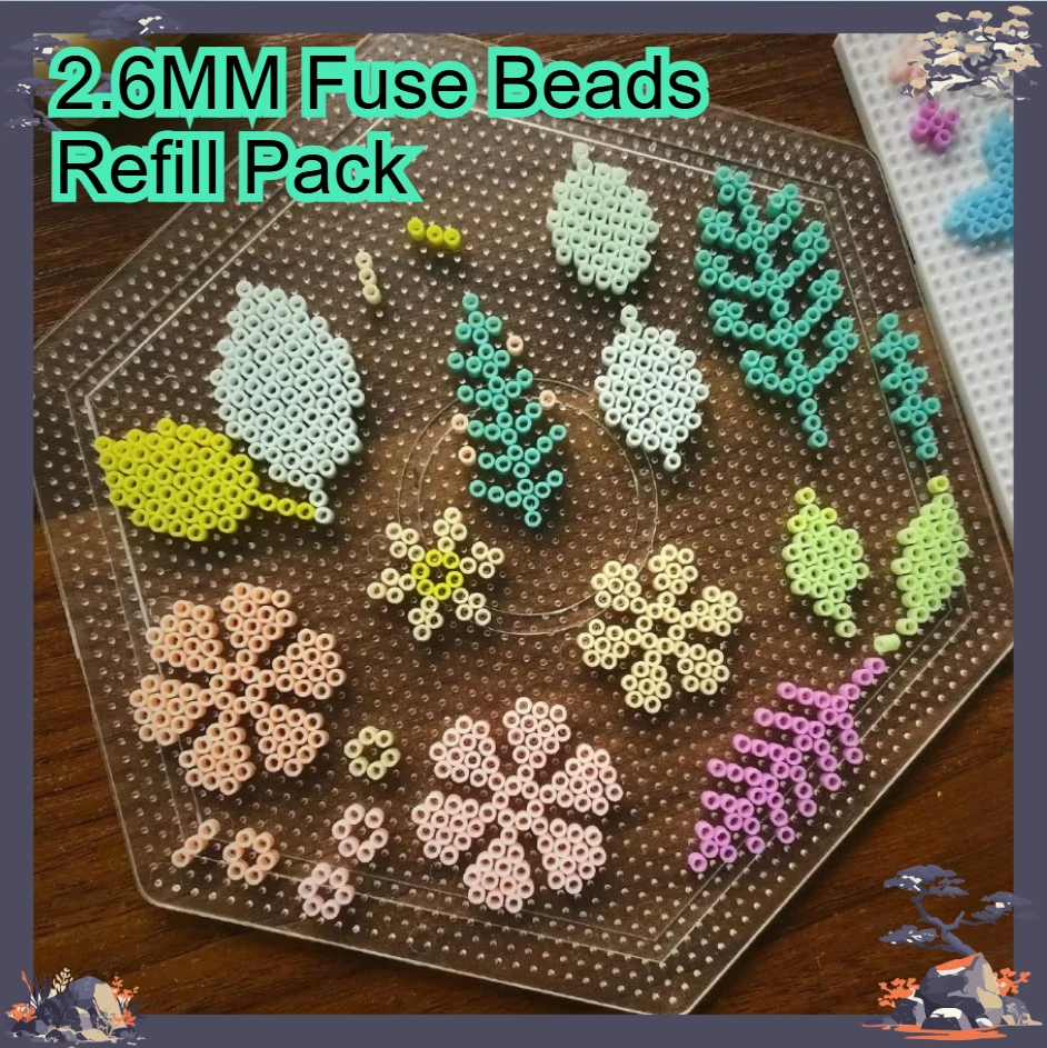 

2.6MM Melty Beads Refill Assorted Colors for Keychains Pendants Kids Educational Art Craft Supplies Wholesale