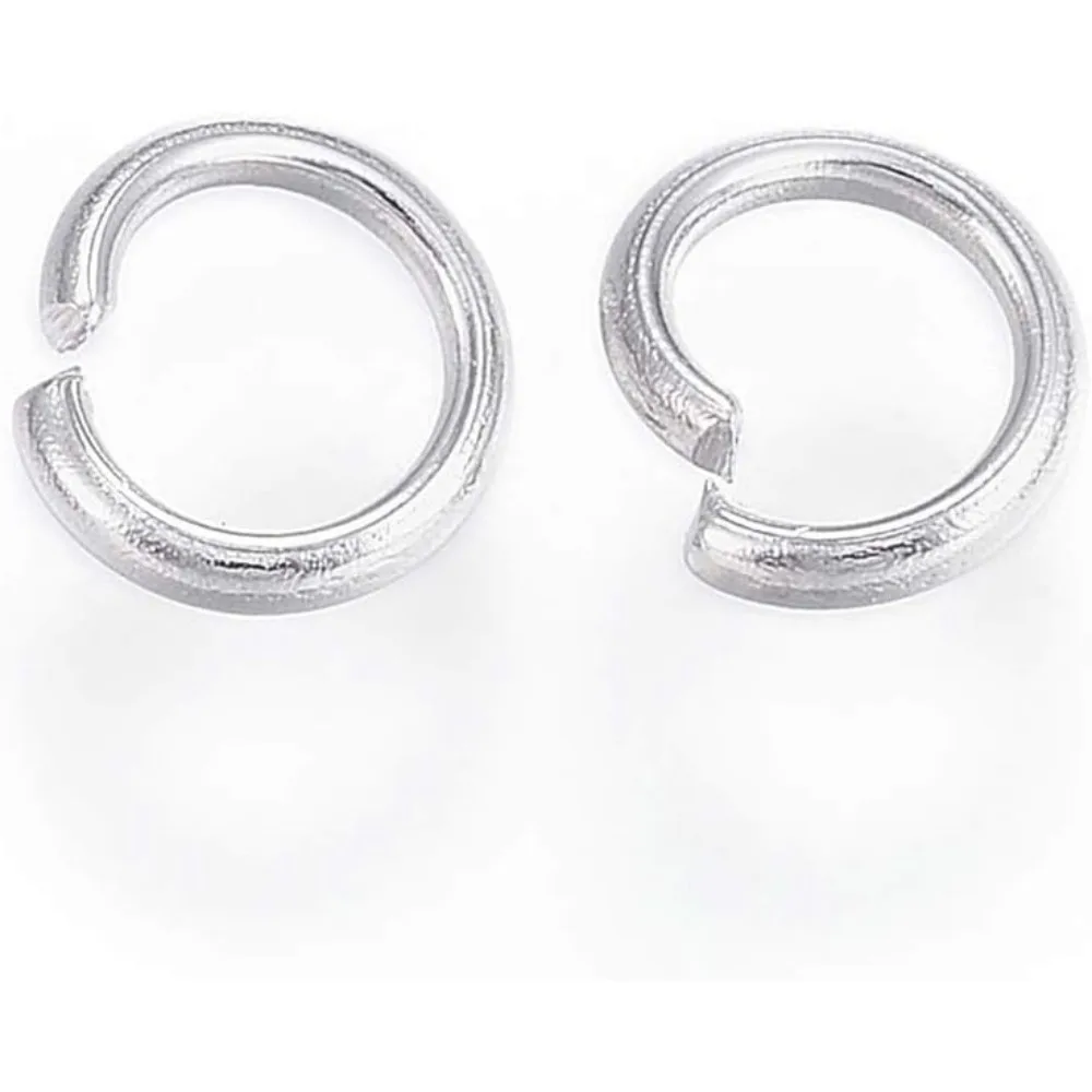 1000 pc Tarnish Resistant 304 Stainless Steel Open Jump Rings Metal Connectors for DIY Jewelry Crafting and Keychain Accessories