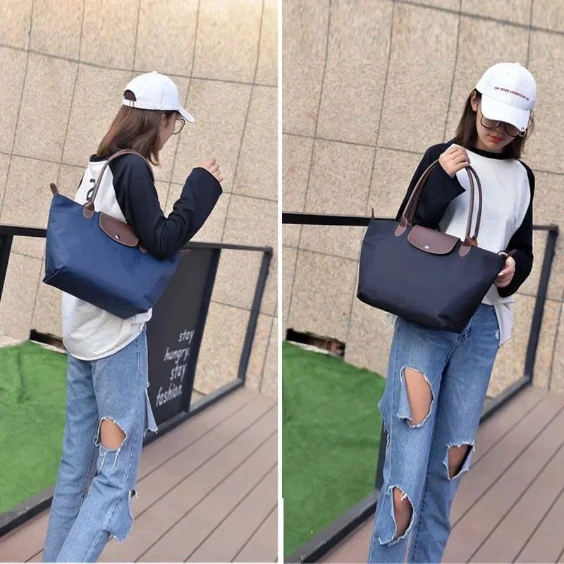 2024 New Large Capacity Classic Tote Bag Folding Designer Fashion Casual Shoulder Bag Women High Quality nylon Handbags sac