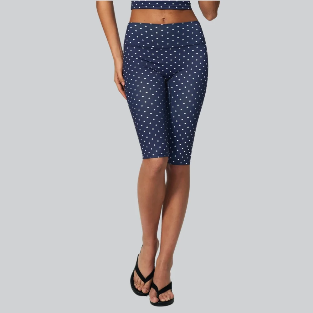 New Yoga Capri Pants Women Wave Point High Waist Fitness Pants Cycling Outdoor Leisure Sports Pants Quick Drying  Sport Leggings