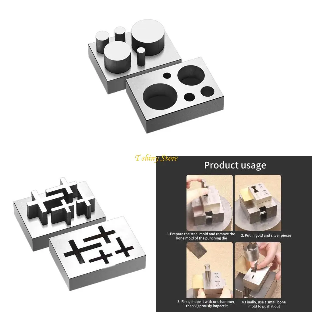 N58F Jewelry Clasps Making Mold Necklace Lock Crafting Tool Steel Texture for Jewelry