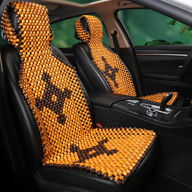 

Summer Car Cuion Wooden Bead Single Piece Wood Cool Pad Van round Beads Front Barest Single Cargo Tr...