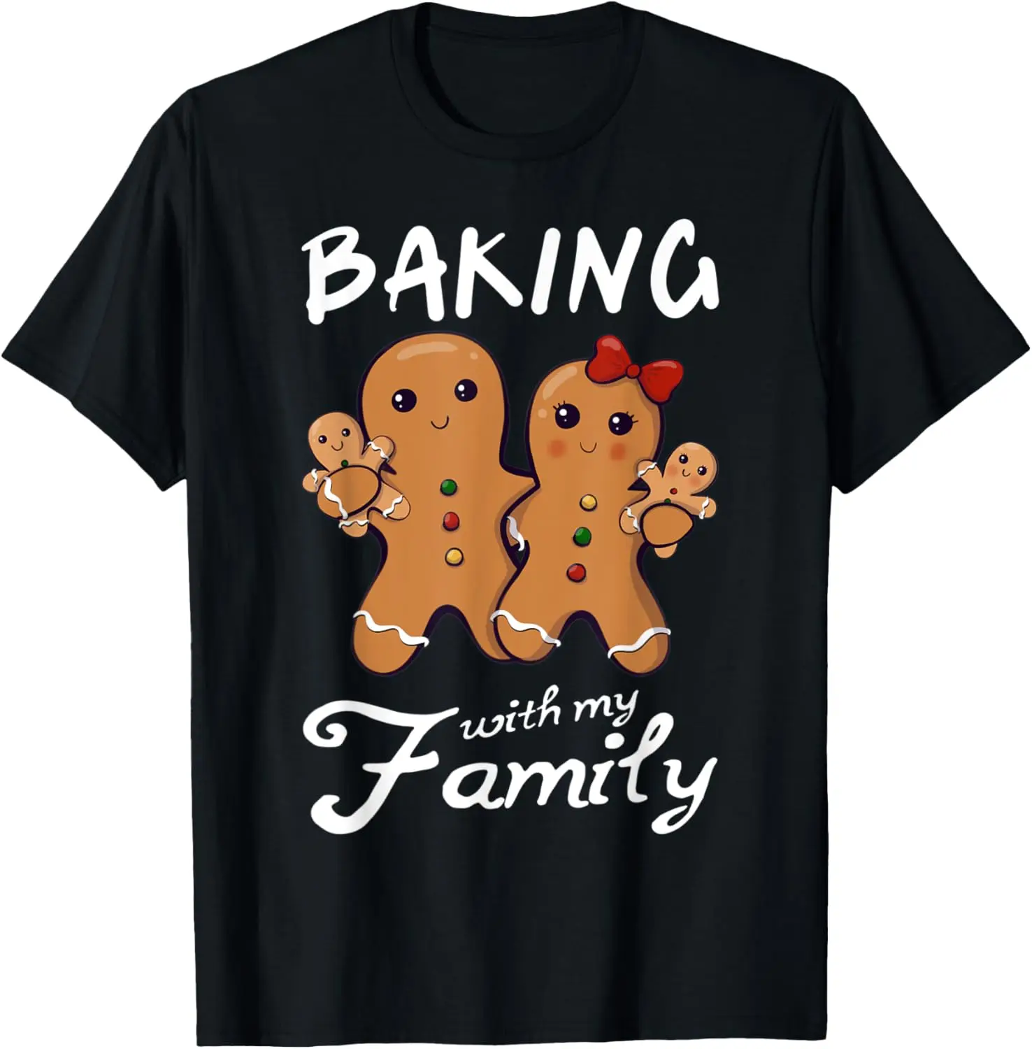 Baking With My Family Gingerbread Cookie Group Christmas T-Shirt