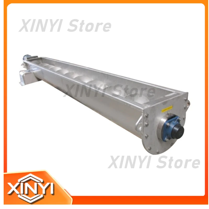 Shaftless Screw Conveyor for Sludge Handling U-Shaped Stainless Steel Conveyor with Double Shaft for Industrial Applications