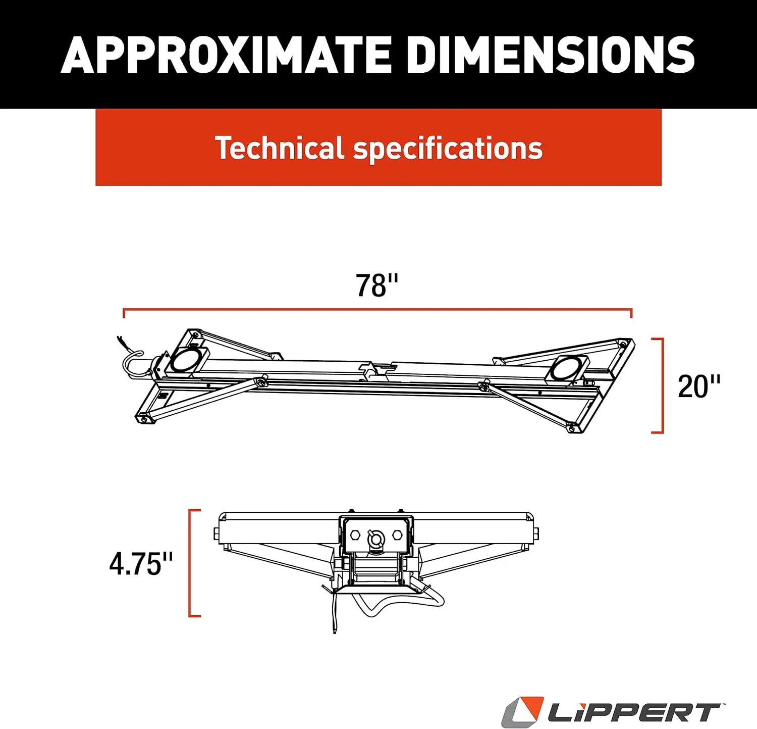 High-Speed RV Power Stabilizer Jack System, No-Switch Assembly, Automatic Adjustment, Heavy-Gauge Powder