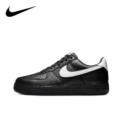 Original Nike Air Force 1 Low Black White Swoosh Casual Retro Sneakers For Men & Women CQ0492-001