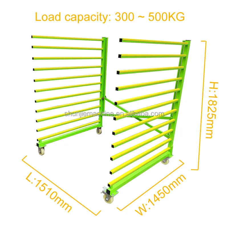 59" Adjustable Length Foldable Board Storage Drying Rack With 4 Wheels Suitable For Storing Wood Or Light Boards