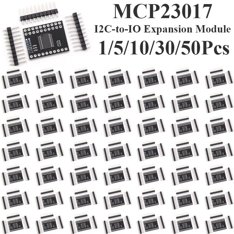 1~50Pcs MCP23017 I2C To IO Expansion Module 16 Channel Digital I/O Port Expander Serial Interface GPIO Extender For Arduino SCM