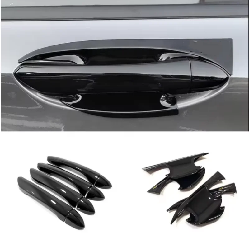 For Trumpchi GAC Empow 2022 2023 ABS chrome black Look Car Door Handle Catch Protection bowl Cap Cover Trim Exterior Accessories