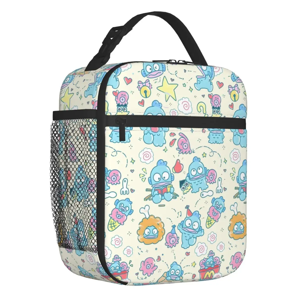 

Custom Kawaii Hangyodon Lunch Bag Cooler Thermal Clown Fish Cartoon Anime Insulated Lunch Box for Student School