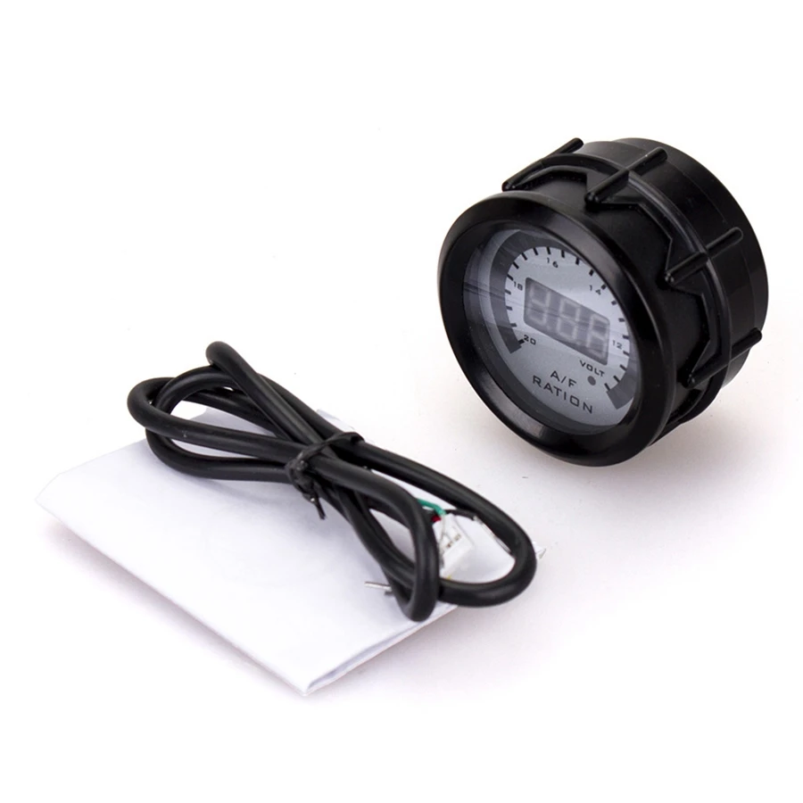 Indicador de relación de combustible y aire 2 en 1, voltímetro Digital, 12V, 52mm, AFR, voltímetro, indicador de voltaje