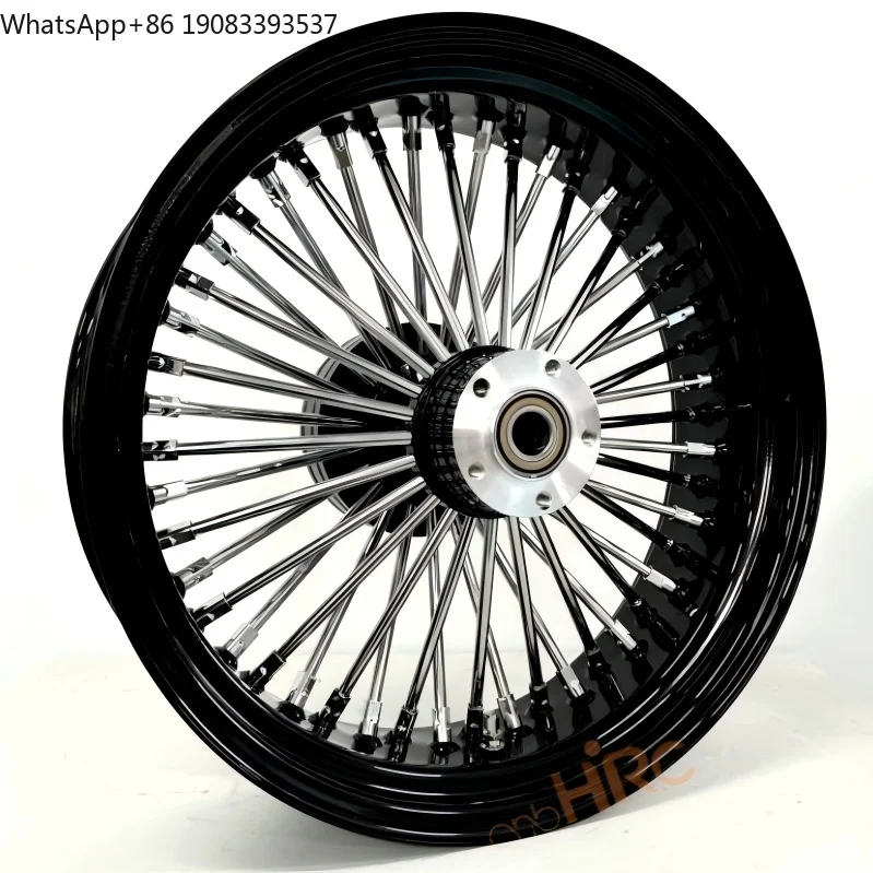 

Motorcycle Rim Wheel 16 18 19 20 21 23 Inch 21x3.5 16x3.5 Fat Spoke Front Rear Chrome Spoke Black Rim Set Motorcycle for Triumph