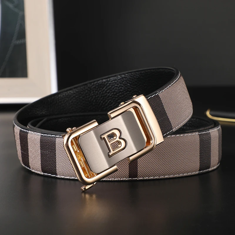 2025 Business Men's Belt, Leather Male Belt Luxury Brand Alloy Metal Buckle Designer Belts men Waist Strap Belts for Jeans