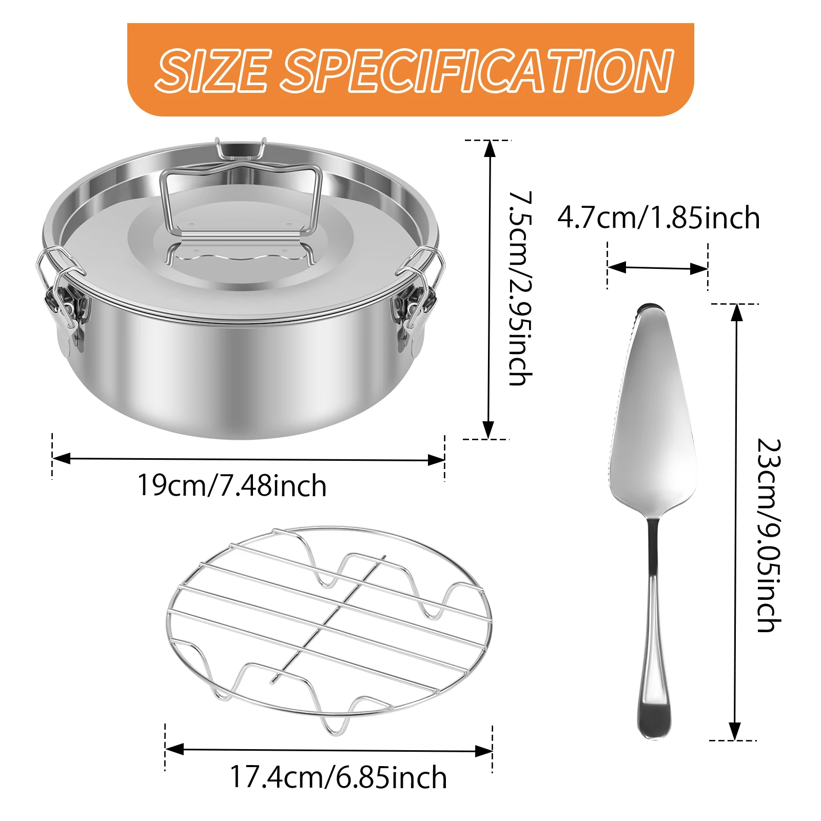 Steamer Steamer Rack Stainless Steel Flan Pan 1.5QT Flan Maker Steam Rack Cake Spatula Multifunctional Mold Flan Baking Mold