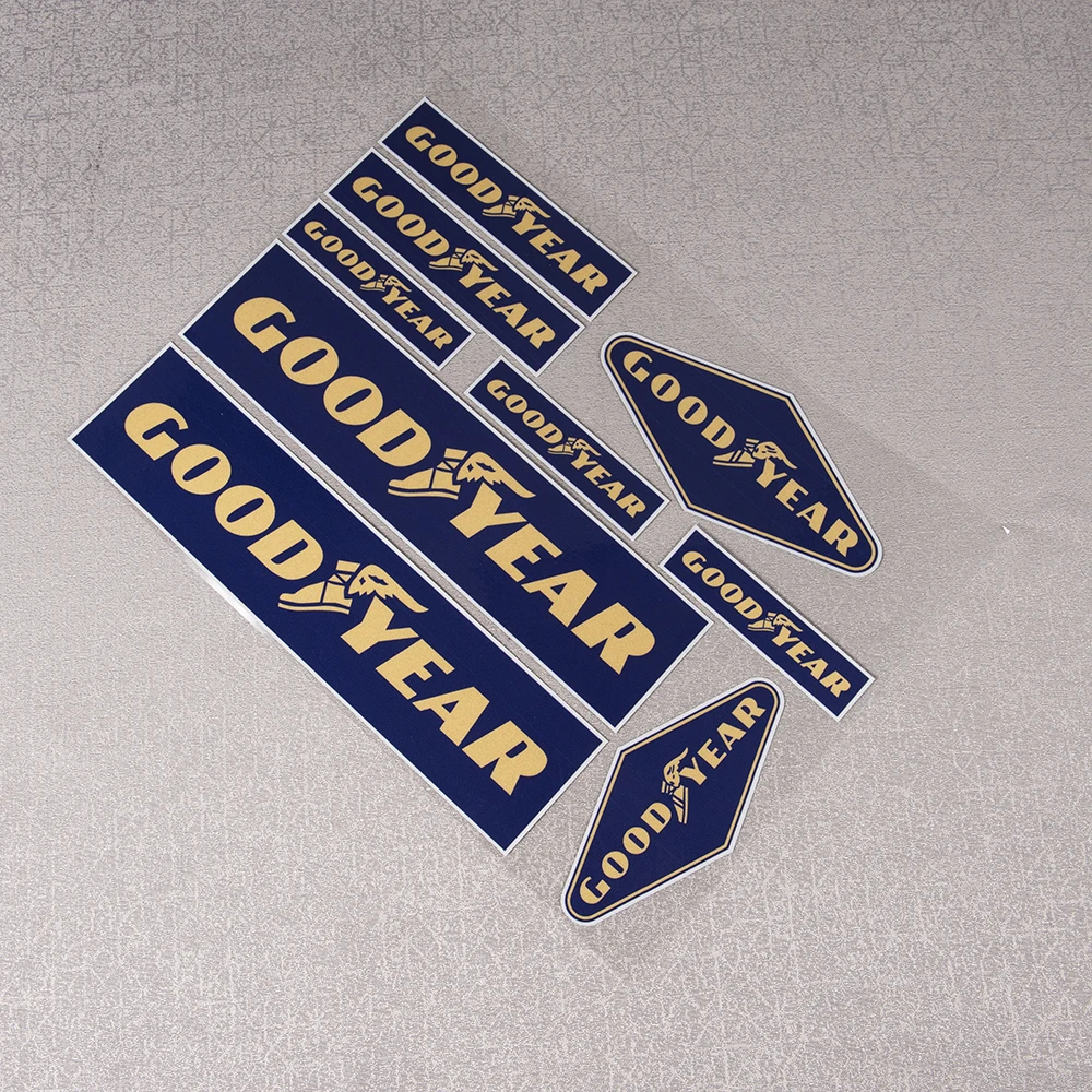 Reflektierende GOODYEAR Reifen Zeichen Auto Fahrrad Helm Aufkleber Motorrad Aufkleber Vinyl Grafik Set Klebstoff Kit Auto Zubehör – Detail 4