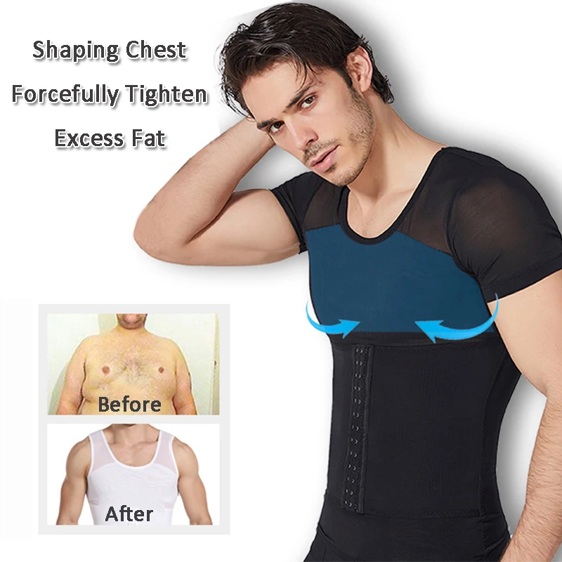 Men Shapewear Tops Body Shapers Male Gym Girdle Shirt Men's Tummy Belly Control Slimming Vest Corset Waist Trainer Undershirt