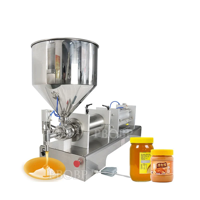 Pneumatic Horizontal Piston Cosmetic Cream Bottling Filler Semi-auto Quantitative Paste Filling Machine