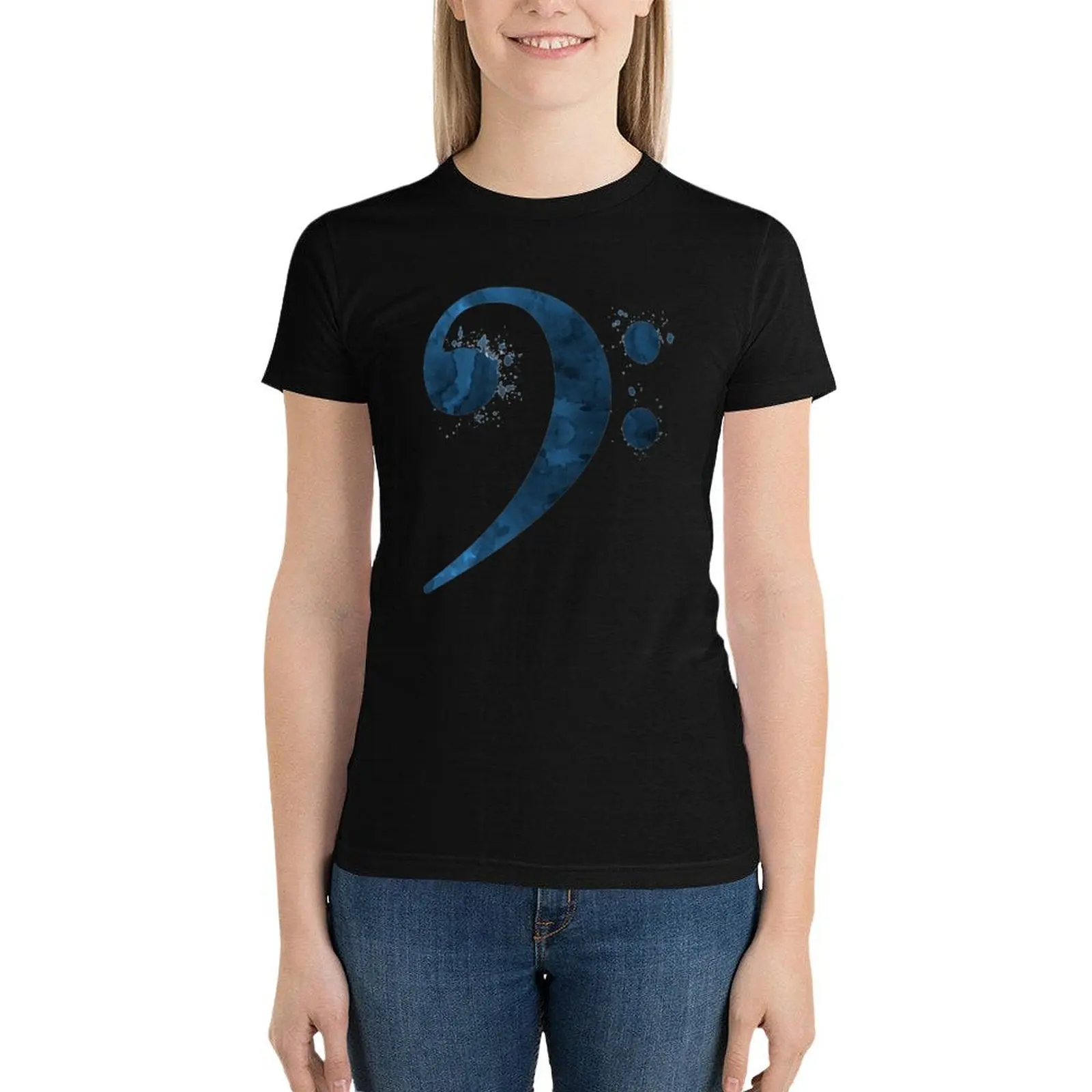 

Bass Clef T-Shirt aesthetic clothes summer clothes t-shirt dress for Women plus size sexy