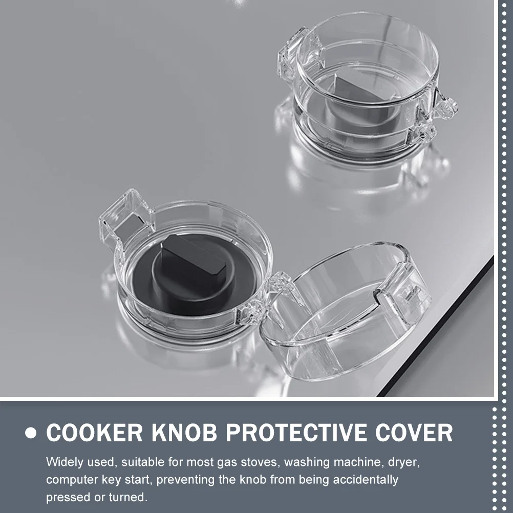 4Pcs Stove Knob Covers Gas Protective Cover ABS Child Safety Knob Protectors Kitchen Stove Safety Guards Gas Protective Cover