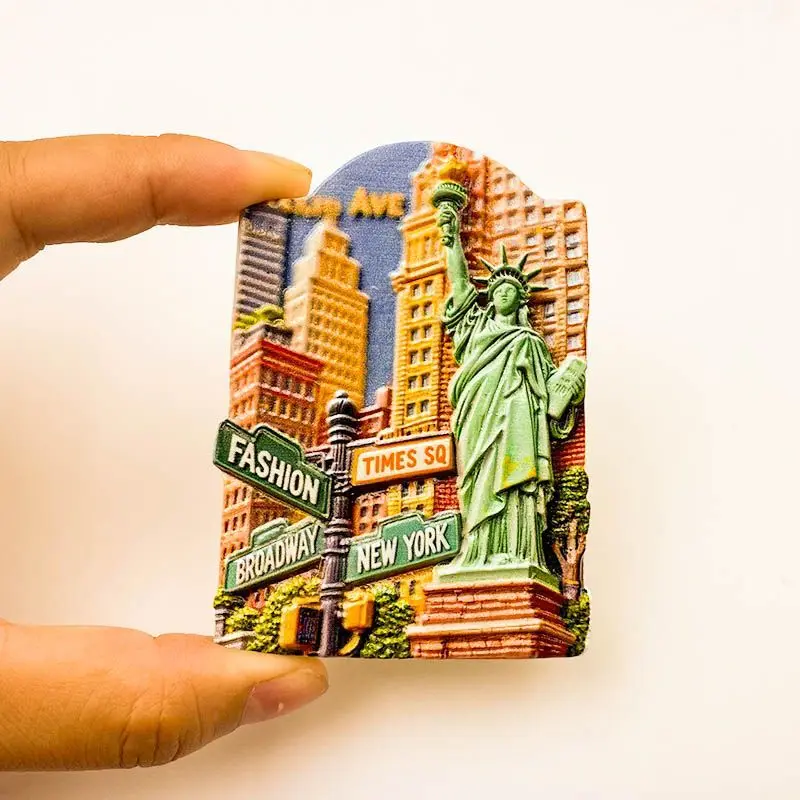 

New York City Travel Souvenir Statue of Liberty Resin Magnet 3D Unique Gift Refrigerator Magnet
