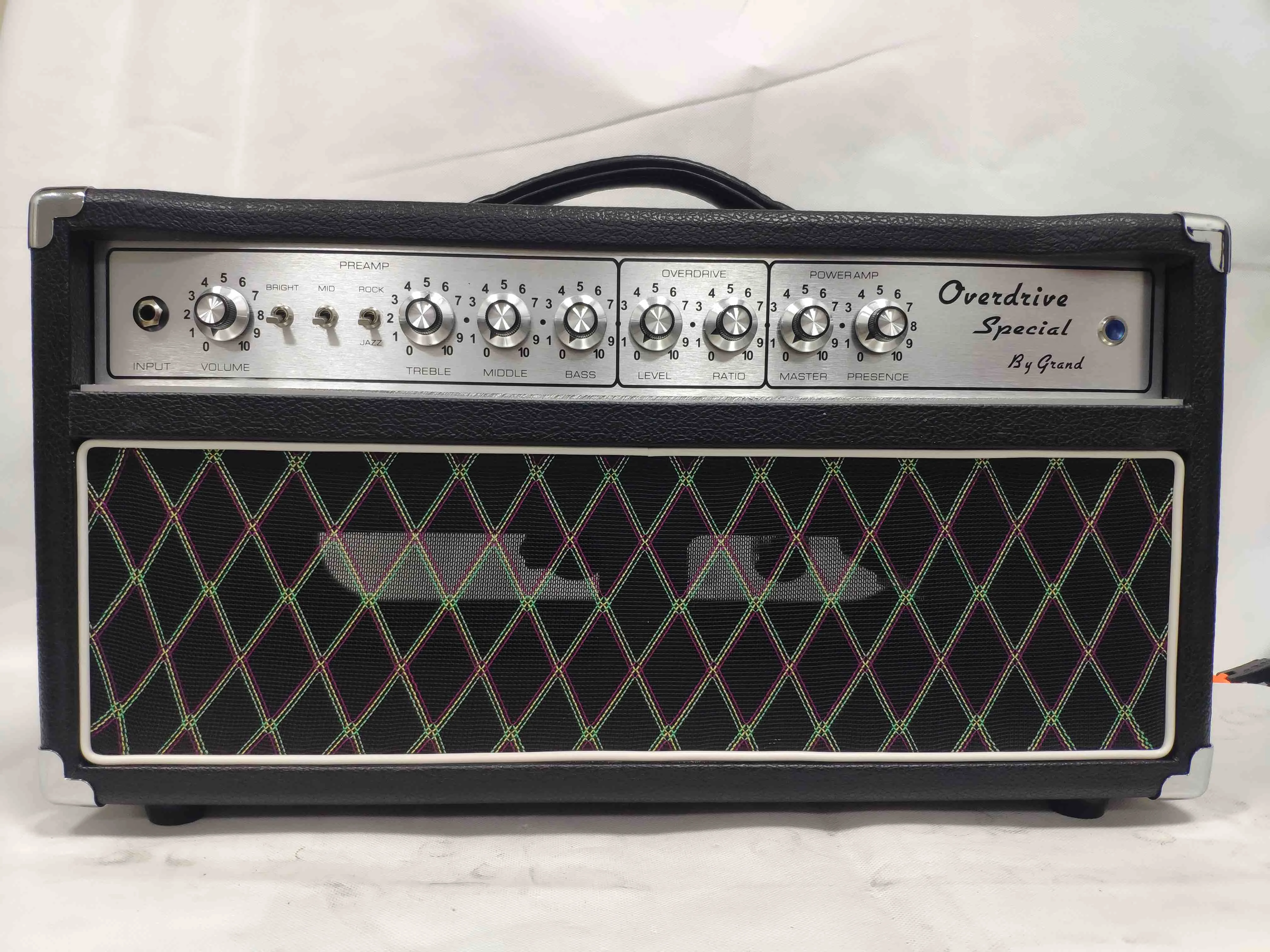 Custom 50W Dumble Overdrive Super Tone Clone Point to Point Guitar Amp Head with Black Tolex Silver Faceplate JJ Tubes