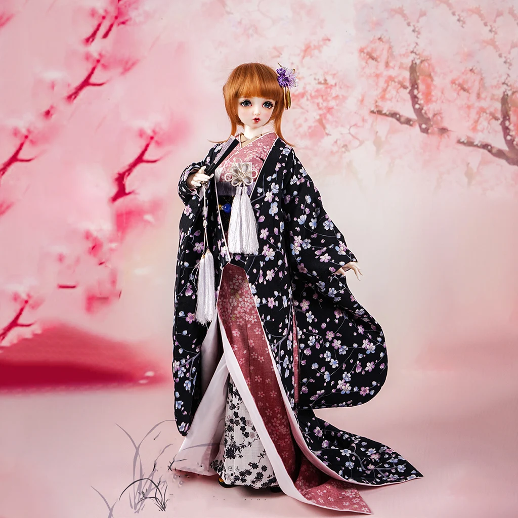 

1/4 1/3 Ancient Costume BJD Clothes Japanese Kimono Robe Outfit For MSD SD13 Big Girl SSDF ID75 Uncle Doll Accessories C2194