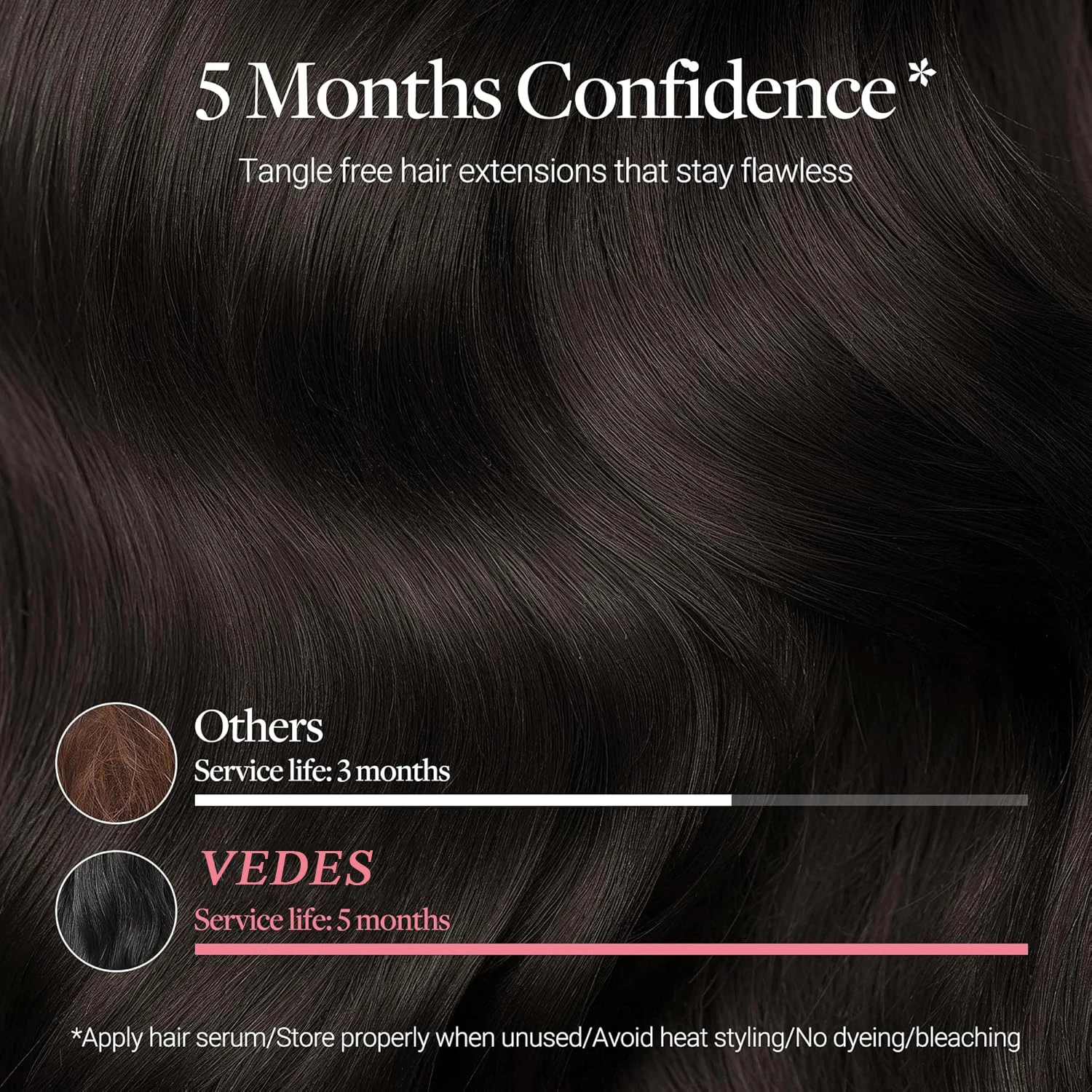 VEDES شريط صغير في وصلات الشعر آلة لحمة جلد الشعر البشري-شريط طبيعي ريمي في ملحقات 10 قطعة للشريط الجانبي على الشعر #3