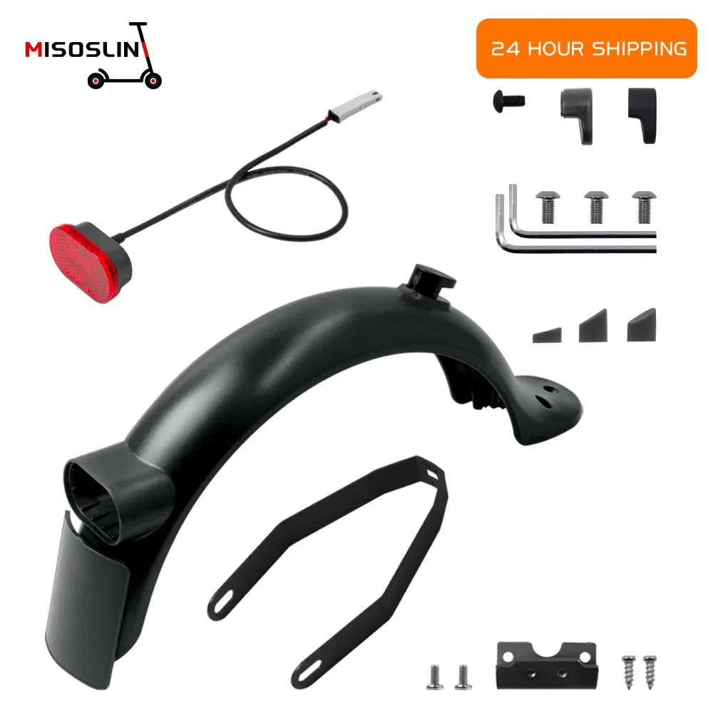 Rear Mudguard Kit Accessories For Xiaomi M365 Pro 2 1S Electric Scooter Fender Bracket Taillight Mud Guard Essential Spare Parts