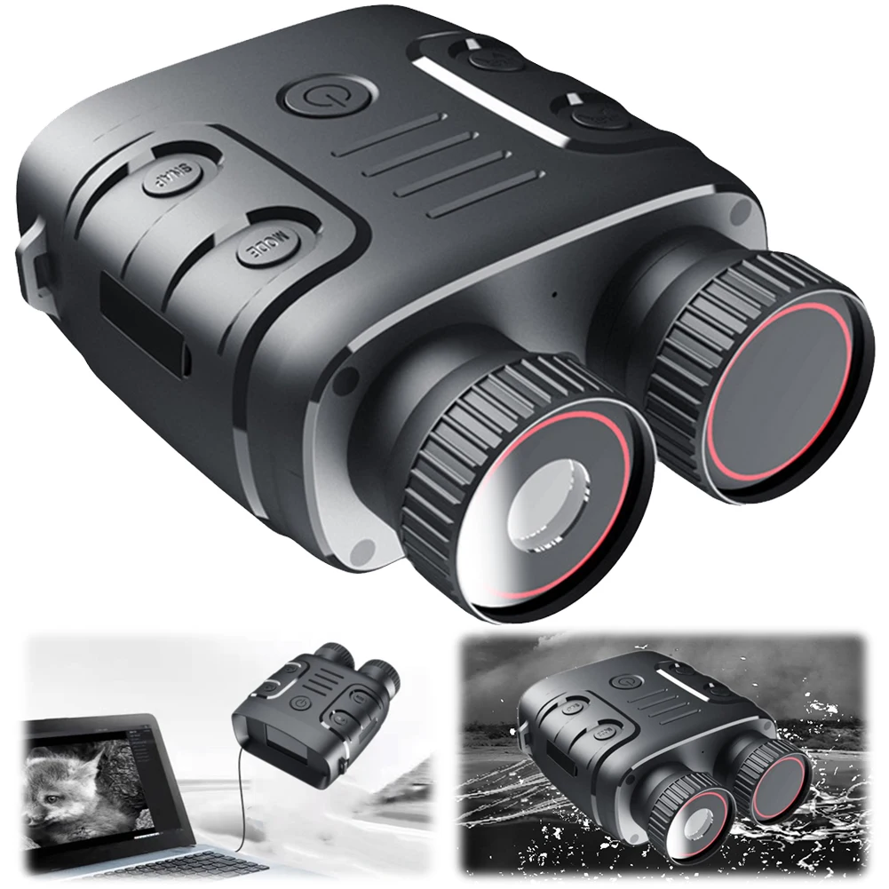 HD 1080P Night Vision Goggles Infrared Digital Night Vision Binoculars 2.4-inch Screen 5 X Digital Zoom 300M Full Dark Viewing
