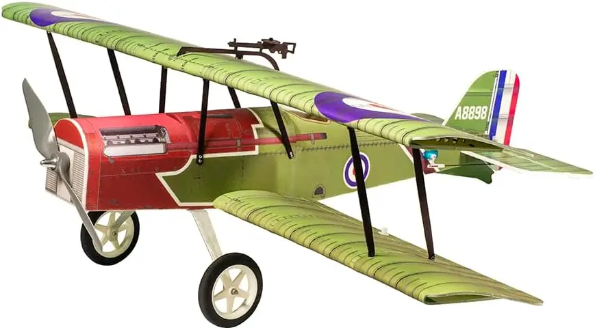 E33 S.E.5A 800mm Wingspan Foam RC Airplane for Adults DIY Fixed Wing Biplane Warbird KIT+Power Combo - (KIT+Motor+ESC+Servos)
