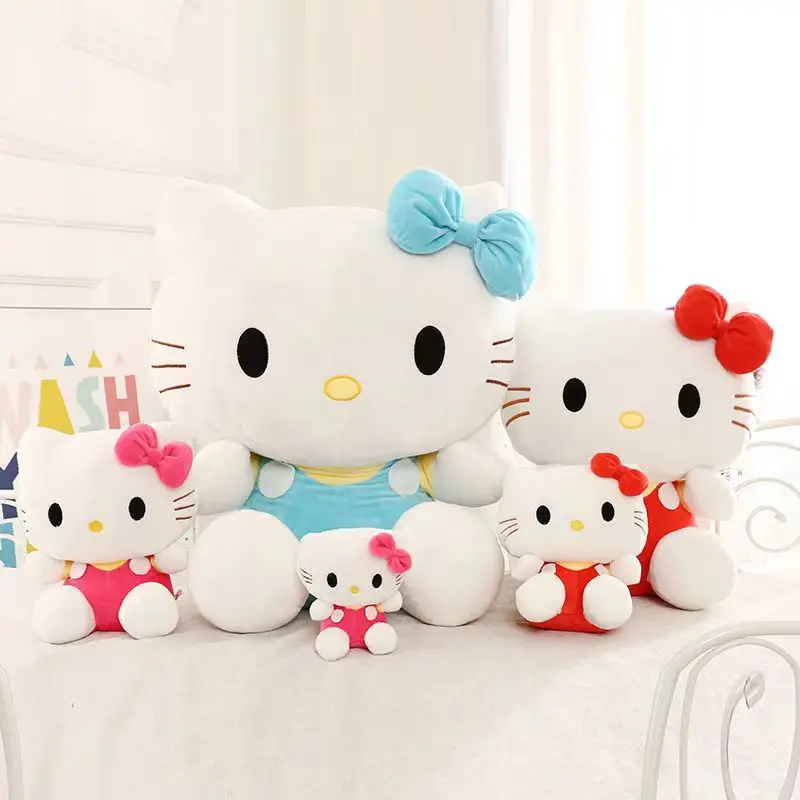 Big Size Sanrio Plush Hello Kitty Plush Hello Kitty Plushies Kawaii Hello Kitty Stuffed Dolls Animal Toy Ragdoll Home Xmas Gift