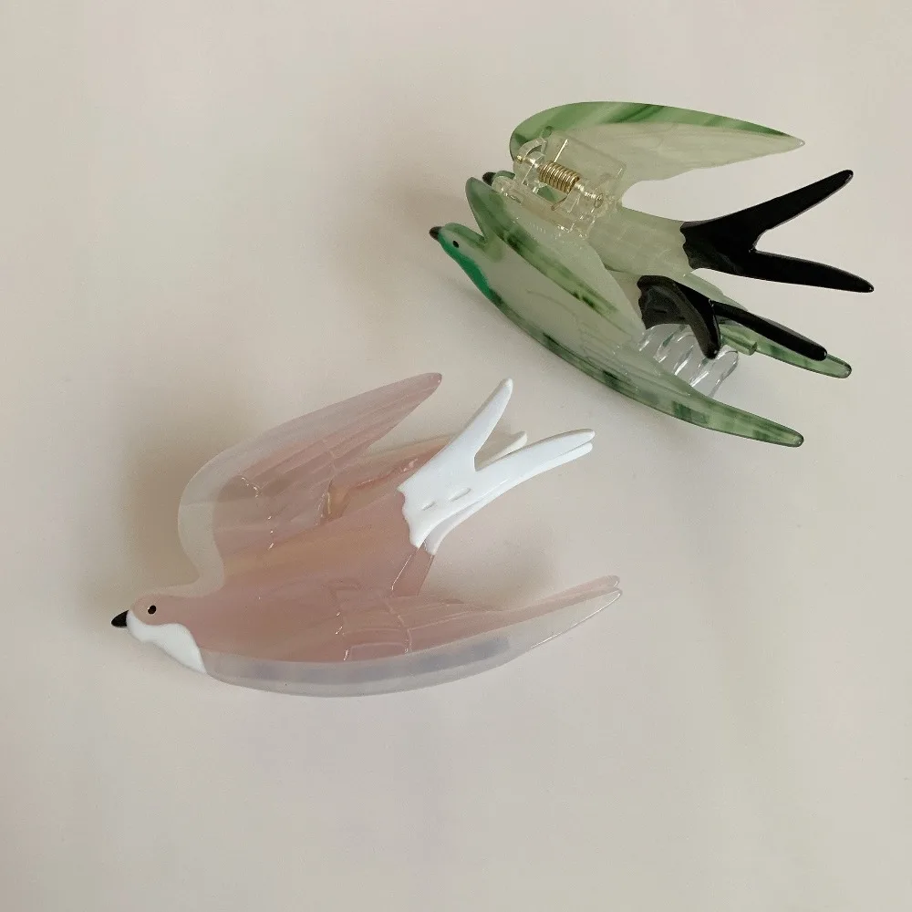 

Милая милая заколка в виде акулы в стиле Ins, большой размер, заколка для волос в виде ласточки, заколка для волос с мультяшным ацетатным зажимом в виде акулы для женщин/девочек