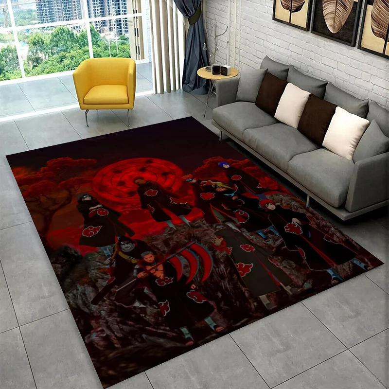 Classic Anime N-Naruto Cartoon I-Itachi Non-Slip Area Rug for Living Room Bedroom Playroom,Carpet Floor Mat Home Decor Holiday